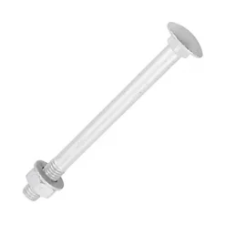 Timco Exterior Coach Bolts Carbon Steel Organic Silver Coating M10 x 120mm 10 Pack