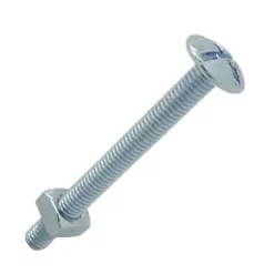 Easyfix Bright Zinc-Plated Roofing Bolts M8 x 70mm 10 Pack