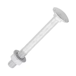 Timco Exterior Coach Bolts Carbon Steel Organic Silver Coating M8 x 75mm 10 Pack