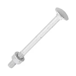 Timco Exterior Coach Bolts Carbon Steel Organic Silver Coating M6 x 75mm 10 Pack