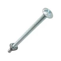 Easyfix Bright Zinc-Plated Roofing Bolts M6 x 100mm 10 Pack