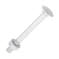 Timco Exterior Coach Bolts Carbon Steel Organic Silver Coating M10 x 100mm 10 Pack