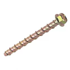 Easyfix Yellow Zinc-Plated Carbon Steel Concrete Bolts M10 x 80mm 10 Pack