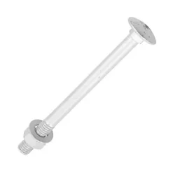 Timco Exterior Coach Bolts Carbon Steel Organic Silver Coating M8 x 100mm 10 Pack