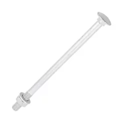 Timco Exterior Coach Bolts Carbon Steel Organic Silver Coating M10 x 180mm 10 Pack