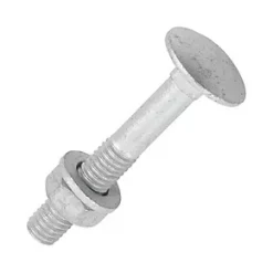 Timco Exterior Coach Bolts Carbon Steel Organic Silver Coating M6 x 40mm 10 Pack