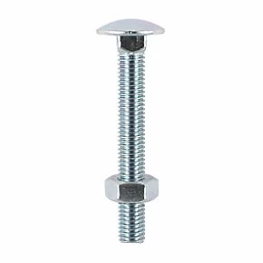 Timco Carriage Bolts Carbon Steel Zinc-Plated M6 x 75mm 100 Pack 3 Timco Carriage Bolts Carbon Steel Zinc-Plated M6 x 75mm 100 Pack