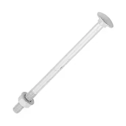 Timco Exterior Coach Bolts Carbon Steel Organic Silver Coating M8 x 130mm 10 Pack